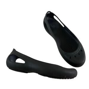 Crocs Black Rubber Flats Women's Sz 11